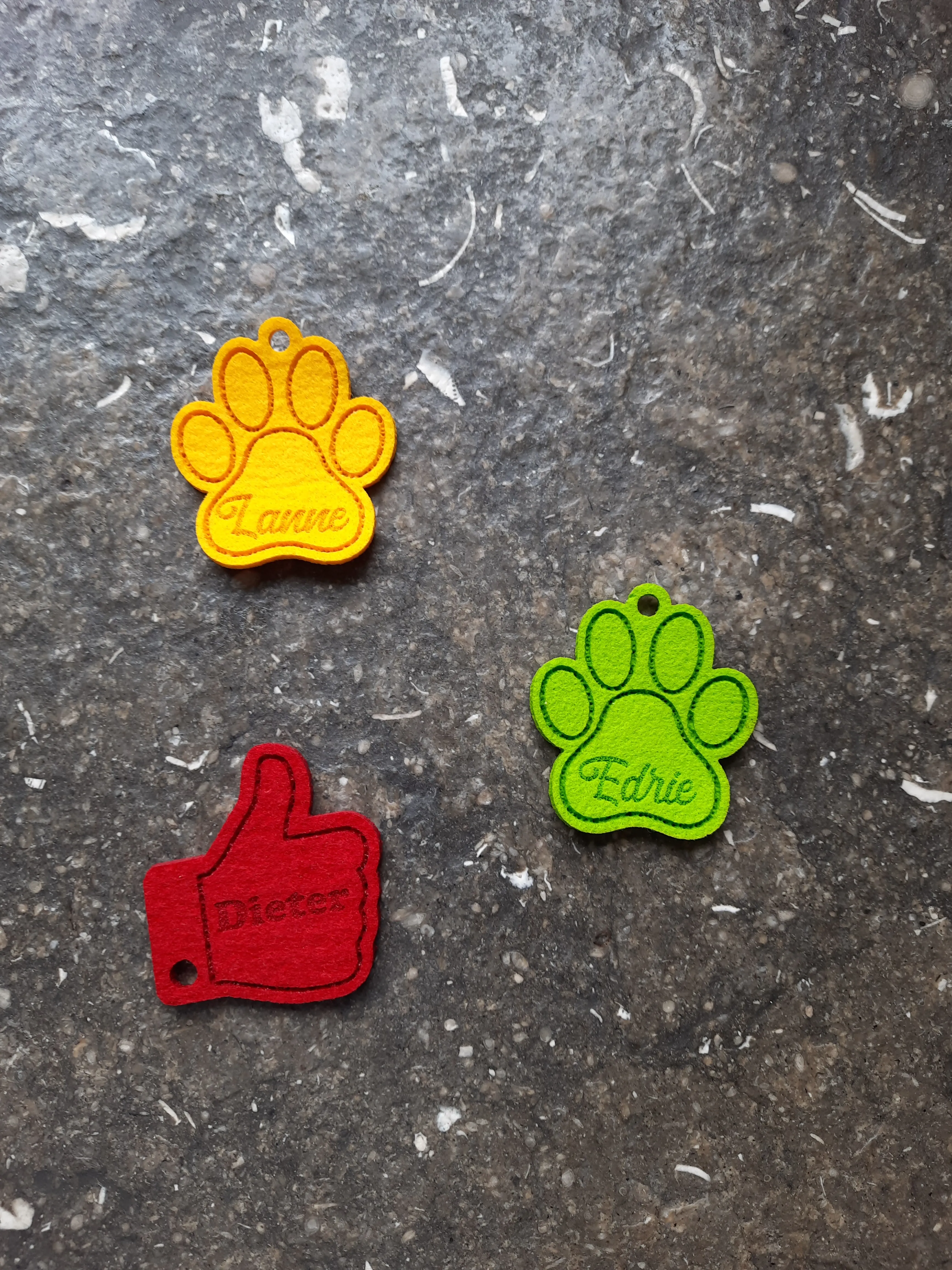 sleutelhangers in vilt